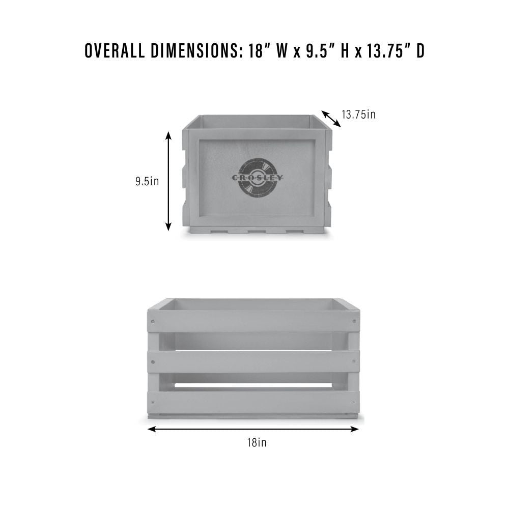 3 Pack Record Storage Crate Combo dimensions