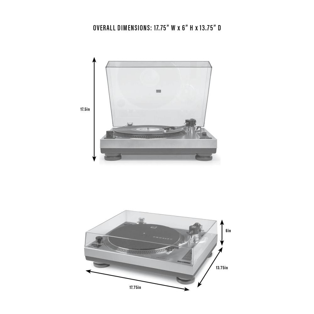 C100 Record Player dimensions