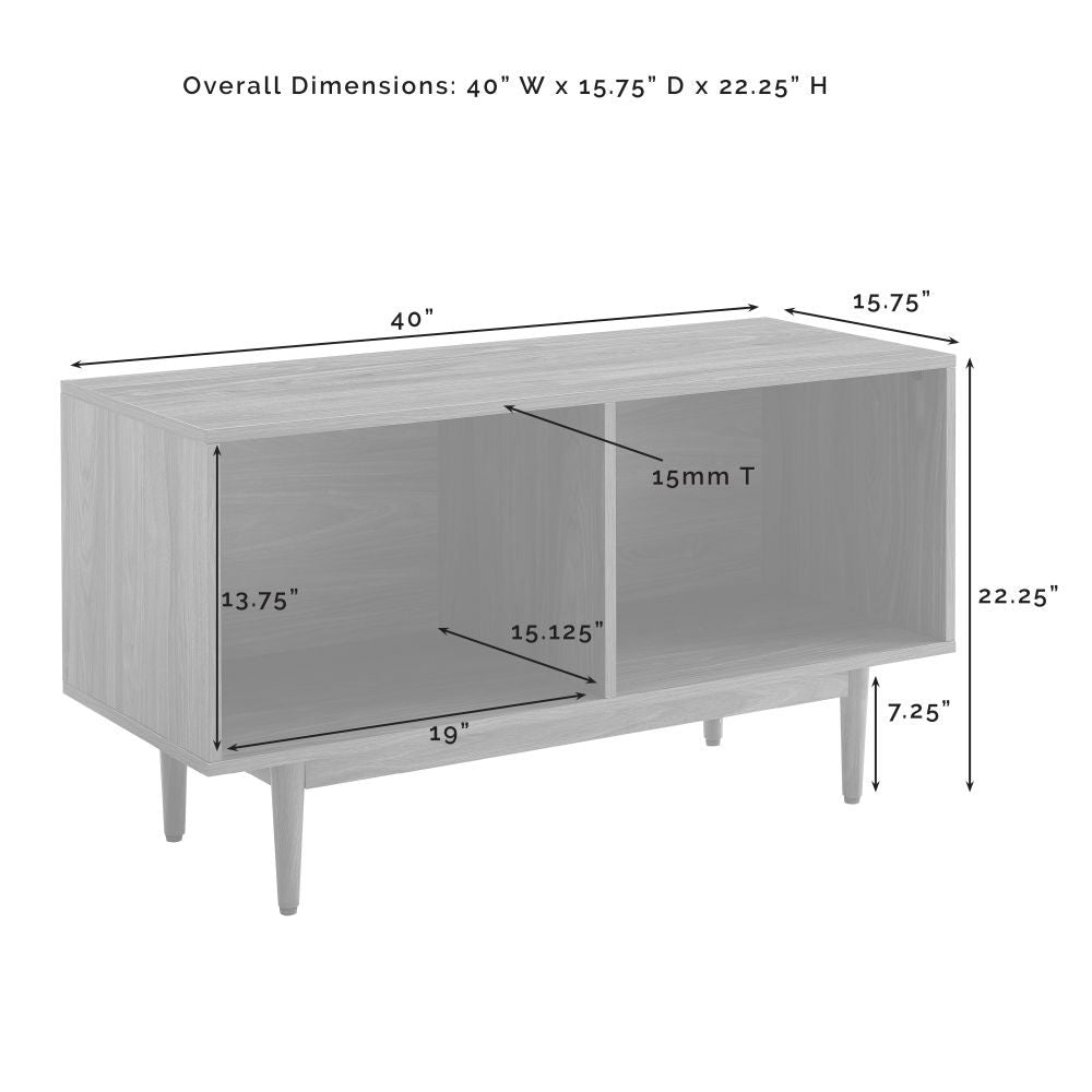 Liam Medium Record Storage Console Cabinet dimensions