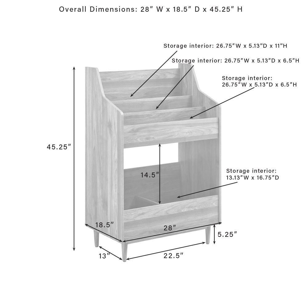 Liam Record Storage Stand dimensions