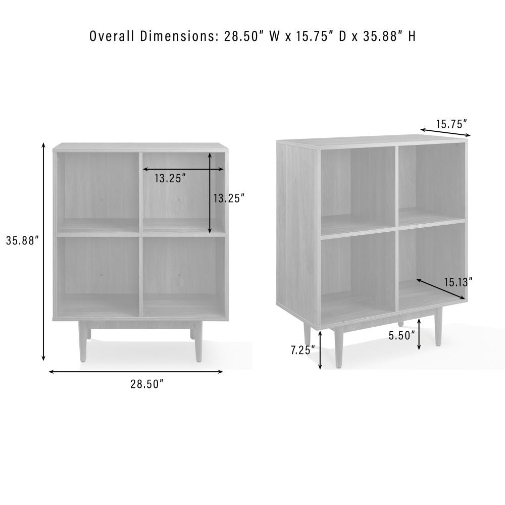 LIAM 4 CUBE RECORD STORAGE MEDIA STAND dimensions