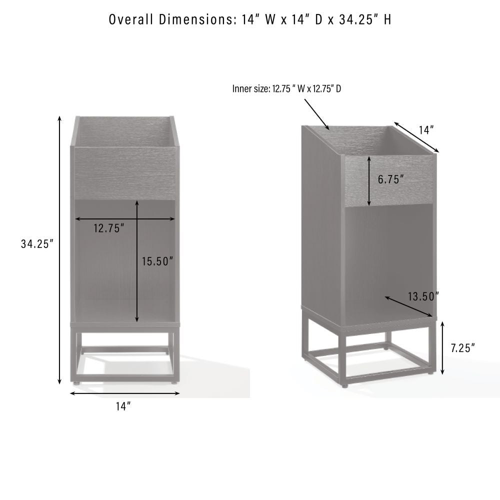 ENZO SMALL RECORD STORAGE STAND dimensions