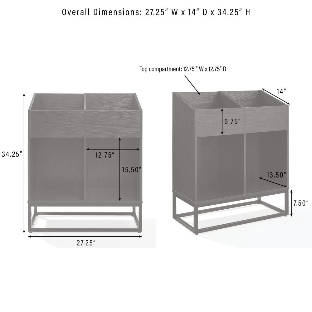 ENZO MEDIUM RECORD STORAGE STAND dimensions