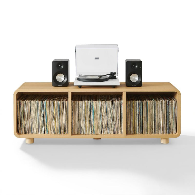 ZOE LARGE RECORD PLAYER STAND WITH VINYL STORAGE - primary image