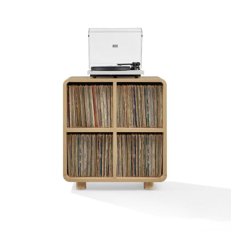 ZOE 4 CUBE RECORD PLAYER STAND WITH VINYL STORAGE - primary image