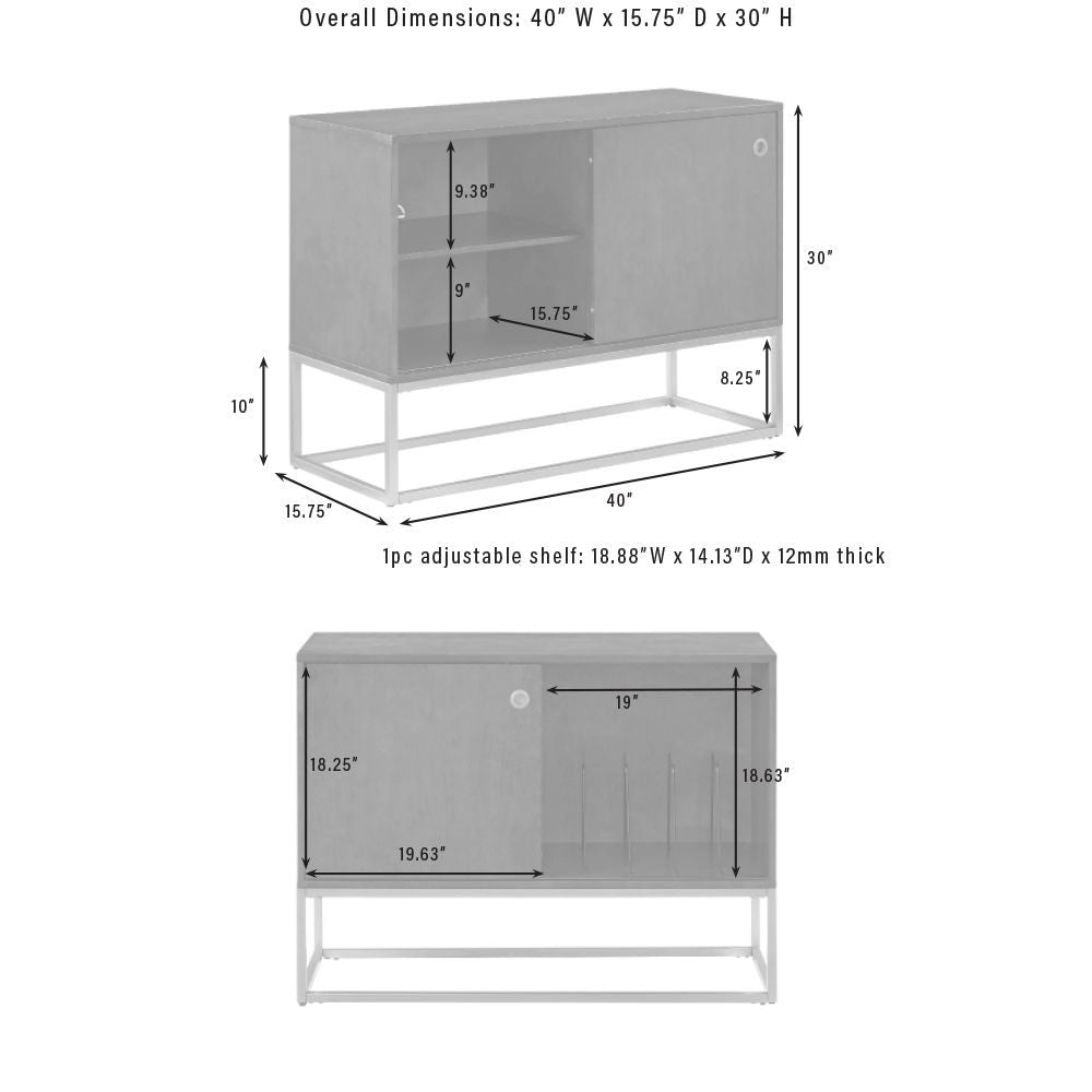 Byron Media Console dimensions