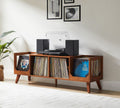 ASHEVILLE LOW RECORD PLAYER STAND WITH VINYL STORAGE - CF1149-WA