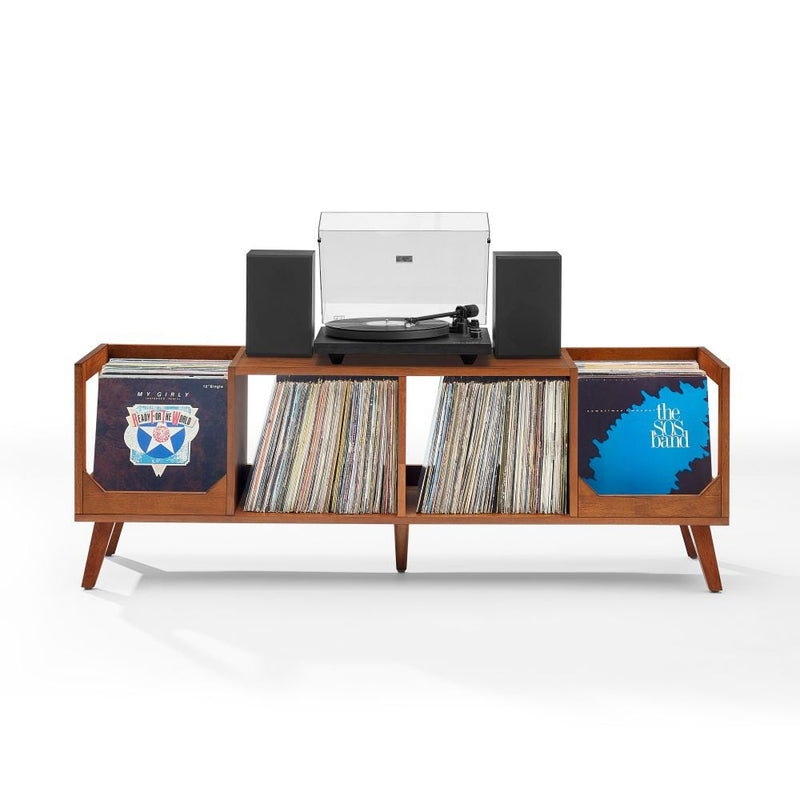 ASHEVILLE LOW RECORD PLAYER STAND WITH VINYL STORAGE - CF1149-WA