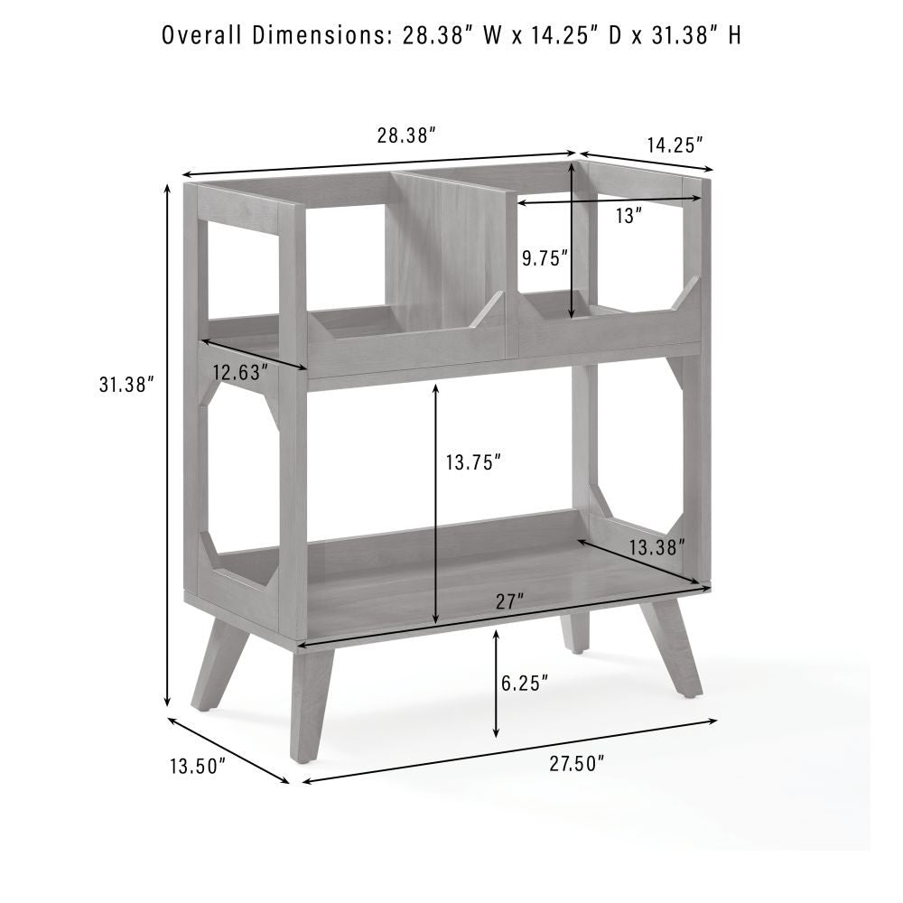 ASHEVILLE MEDIUM RECORD STORAGE STAND dimensions