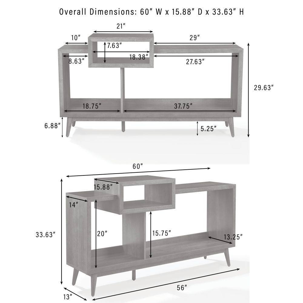NASHVILLE LARGE RECORD PLAYER STAND WITH VINYL STORAGE dimensions