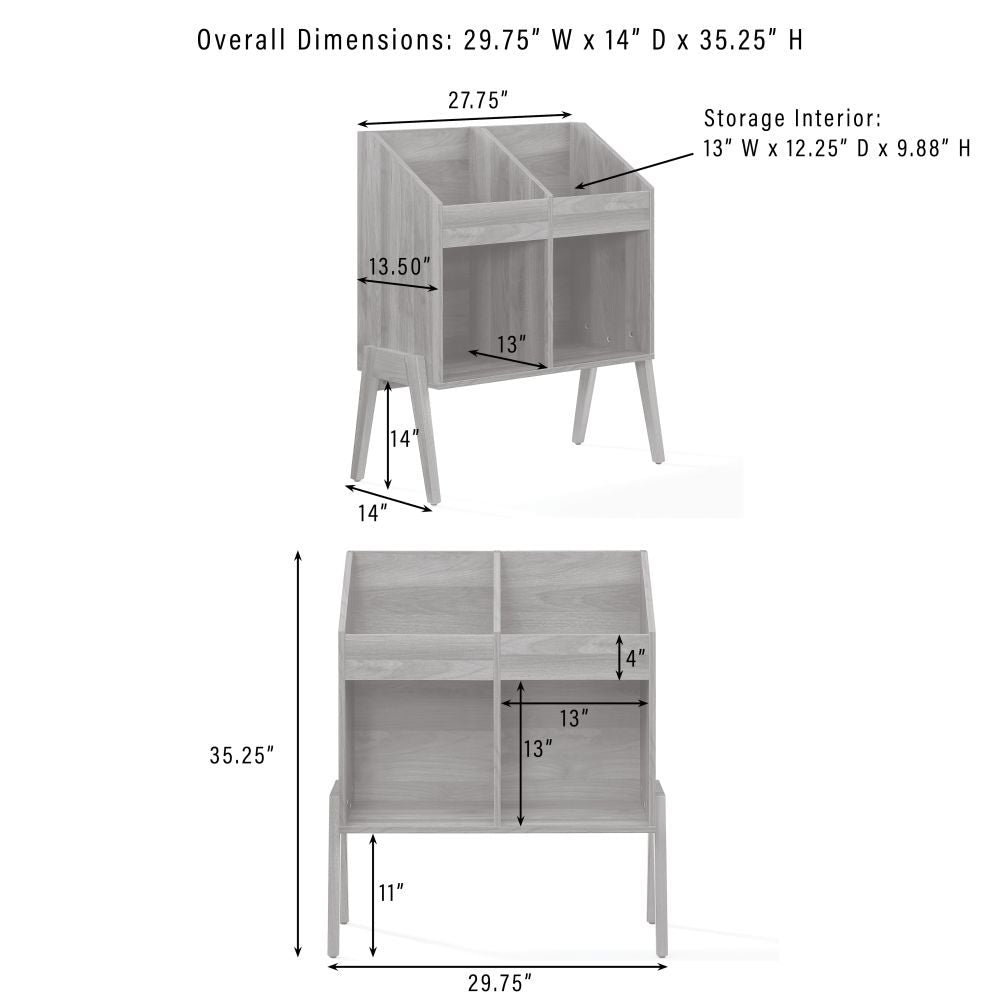LUNA VINYL RECORD STORAGE STAND dimensions