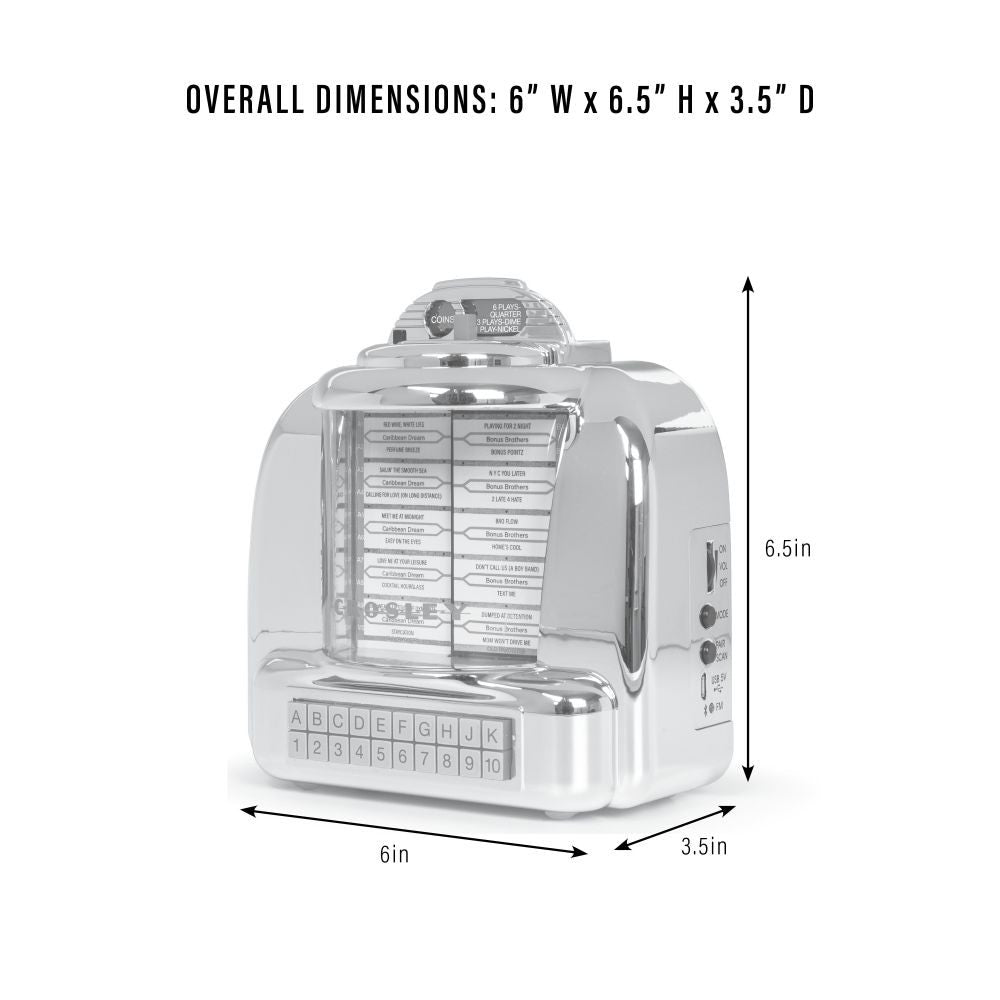 DINER JUKEBOX RADIO dimensions
