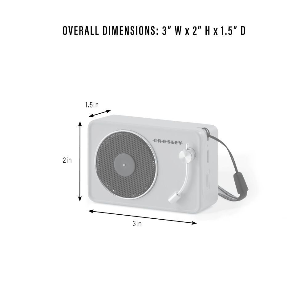 MINI RECORD PLAYER PORTABLE BLUETOOTH SPEAKER dimensions