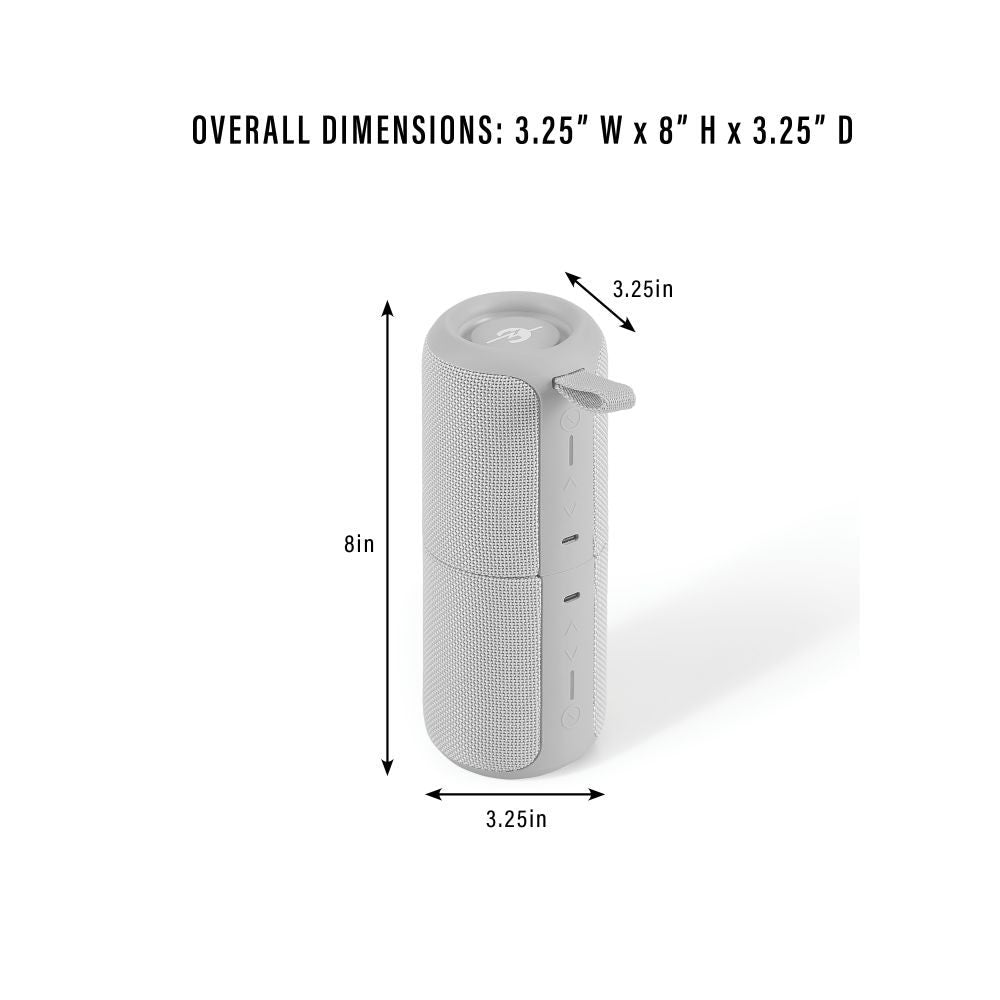 DUO 2-IN-1 STEREO PORTABLE BLUETOOTH SPEAKER dimensions
