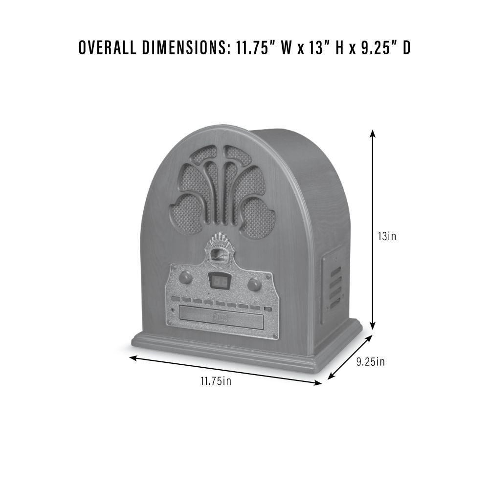 Cathedral Radio Cd Player dimensions