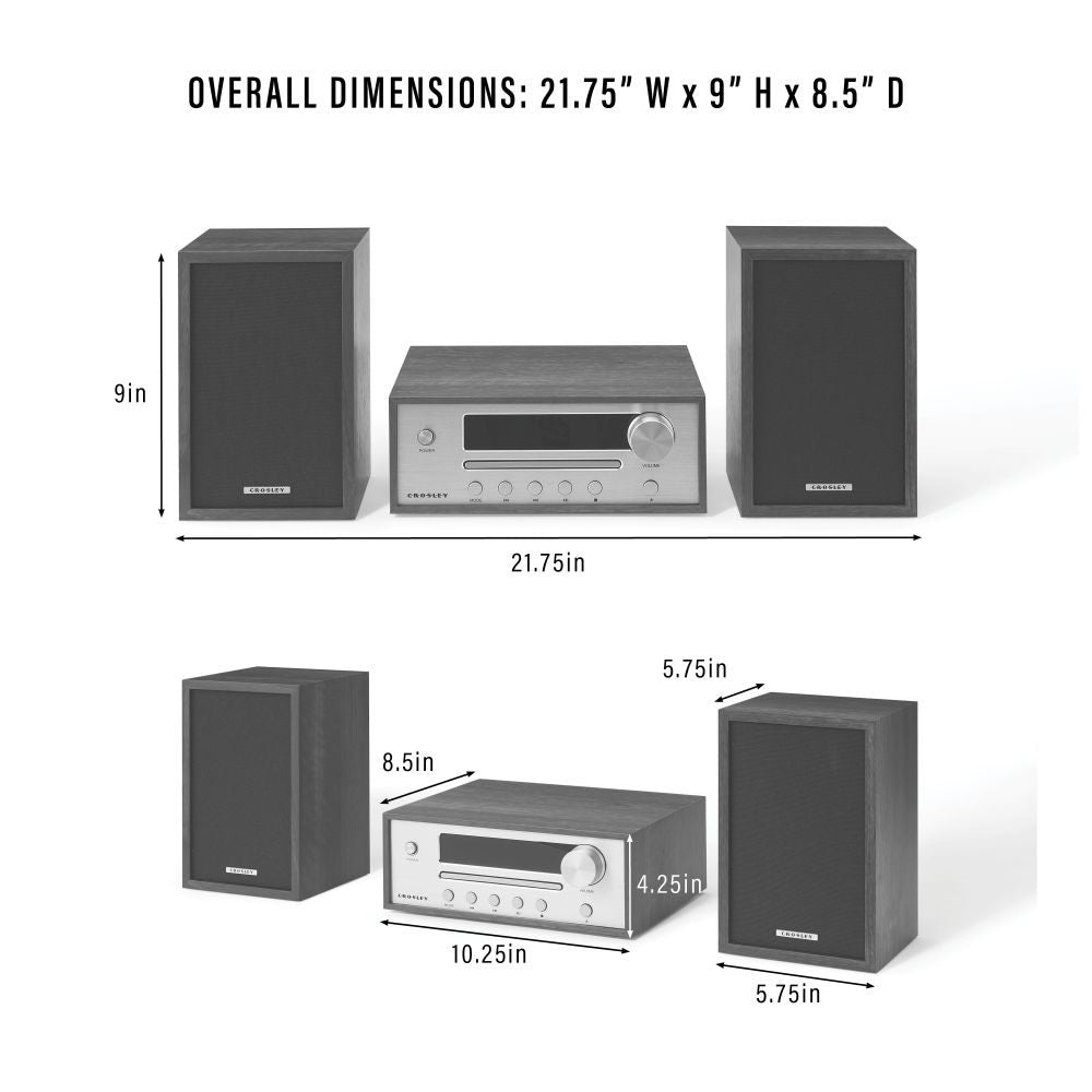 Parker Radio Cd Player dimensions