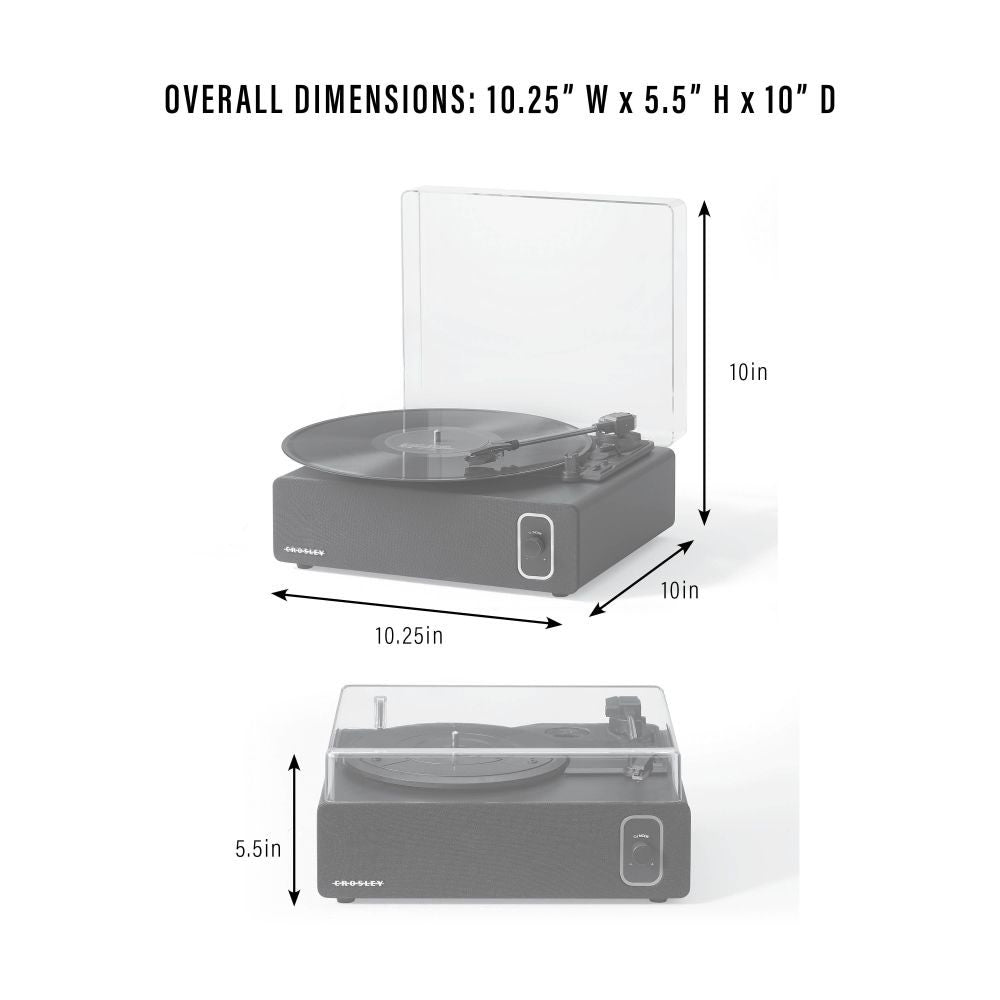 AURA RECORD PLAYER dimensions