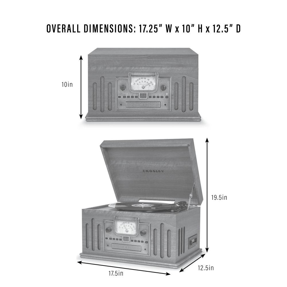 Musician 8-in-1 Record Player dimensions