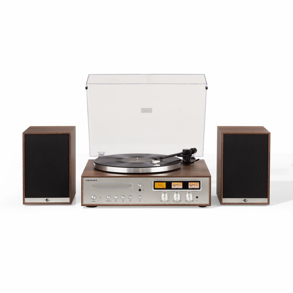 1978T Record Player With Speakers - White Background (-W) (cheese:CR7504A-WA:19)