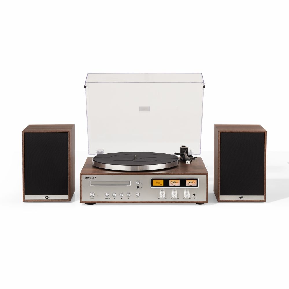 1978T Record Player With Speakers - White Background (-W) (cheese:CR7504A-WA:10)