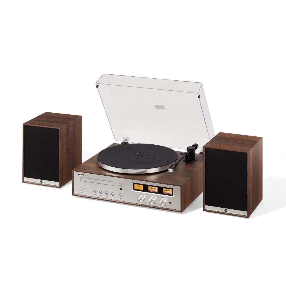 1978T Record Player With Speakers - White Background (-W) (cheese:CR7504A-WA:17)