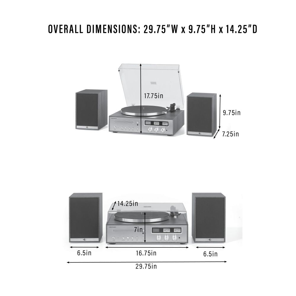 1978T Record Player With Speakers - Dims (-D) (cheese:CR7504A-WA:8)