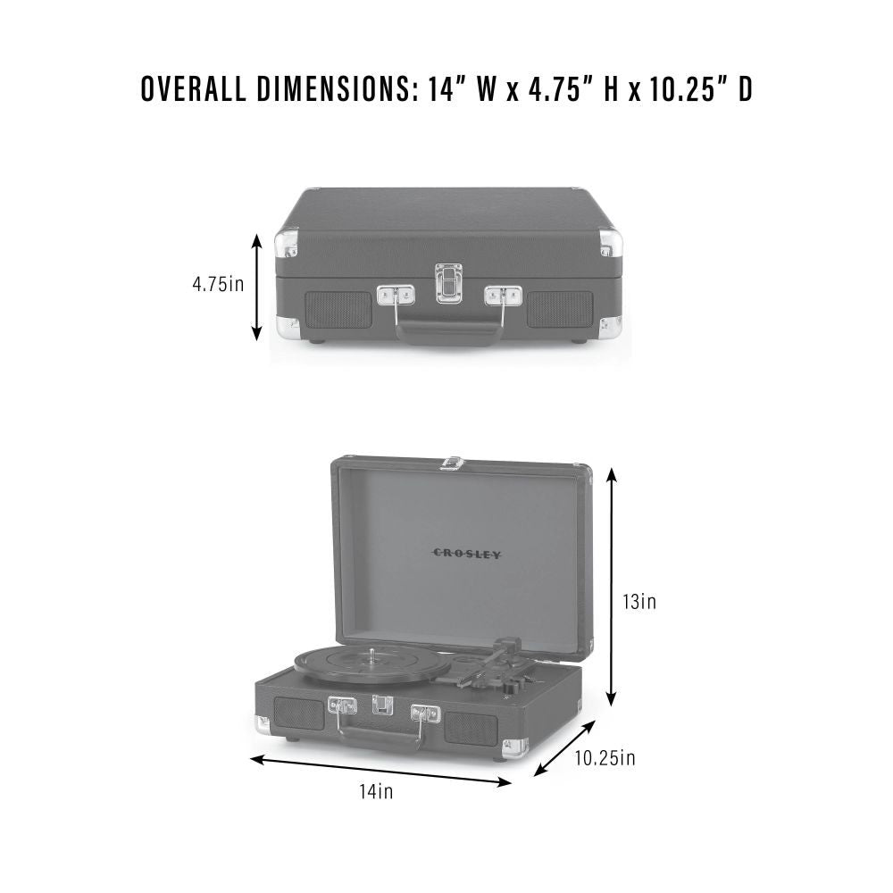 CRUISER PLUS RECORD PLAYER dimensions