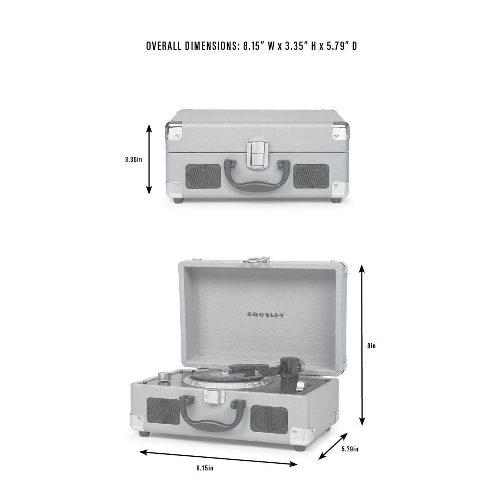 Mini Cruiser Record Player dimensions
