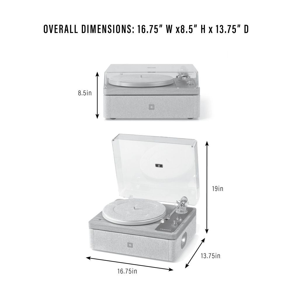 E100 RECORD PLAYER dimensions
