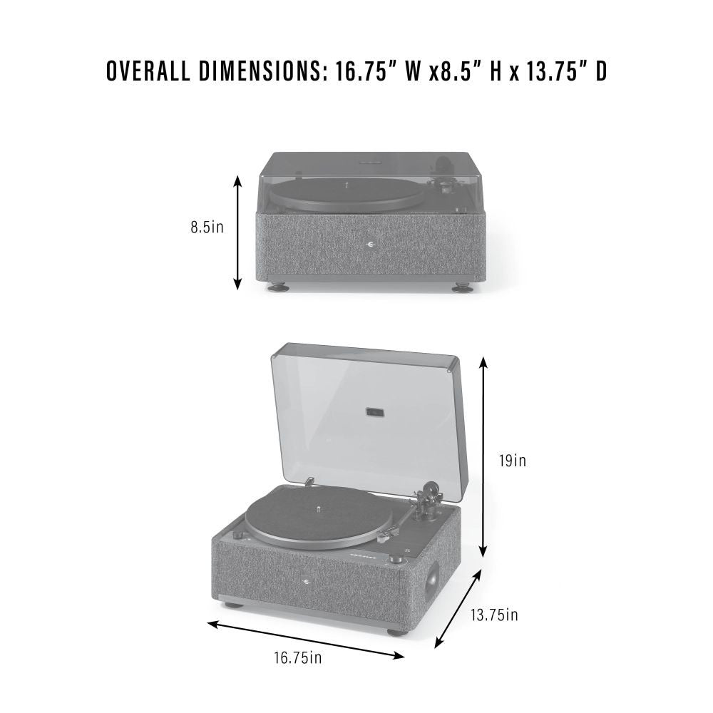 E200 RECORD PLAYER dimensions