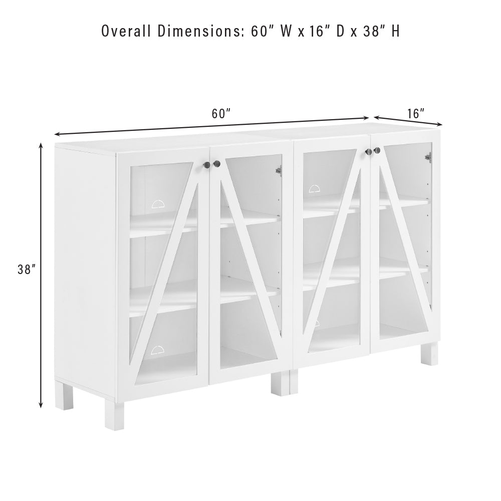 Cassai 2-piece Media Sideboard Cabinet Set dimensions
