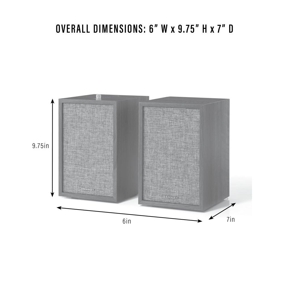S200 Stereo Powered Bluetooth Speakers dimensions