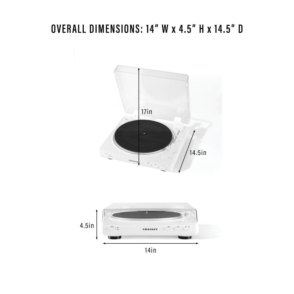 T400 RECORD PLAYER dimensions