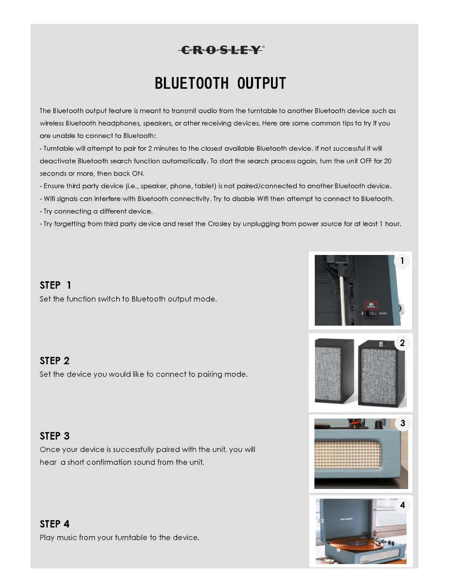 Bluetooth output setup guide