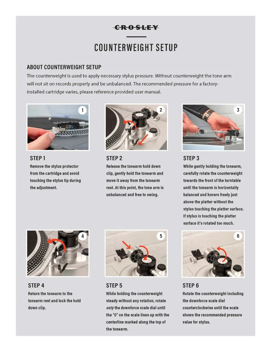 Counterweight setup guide