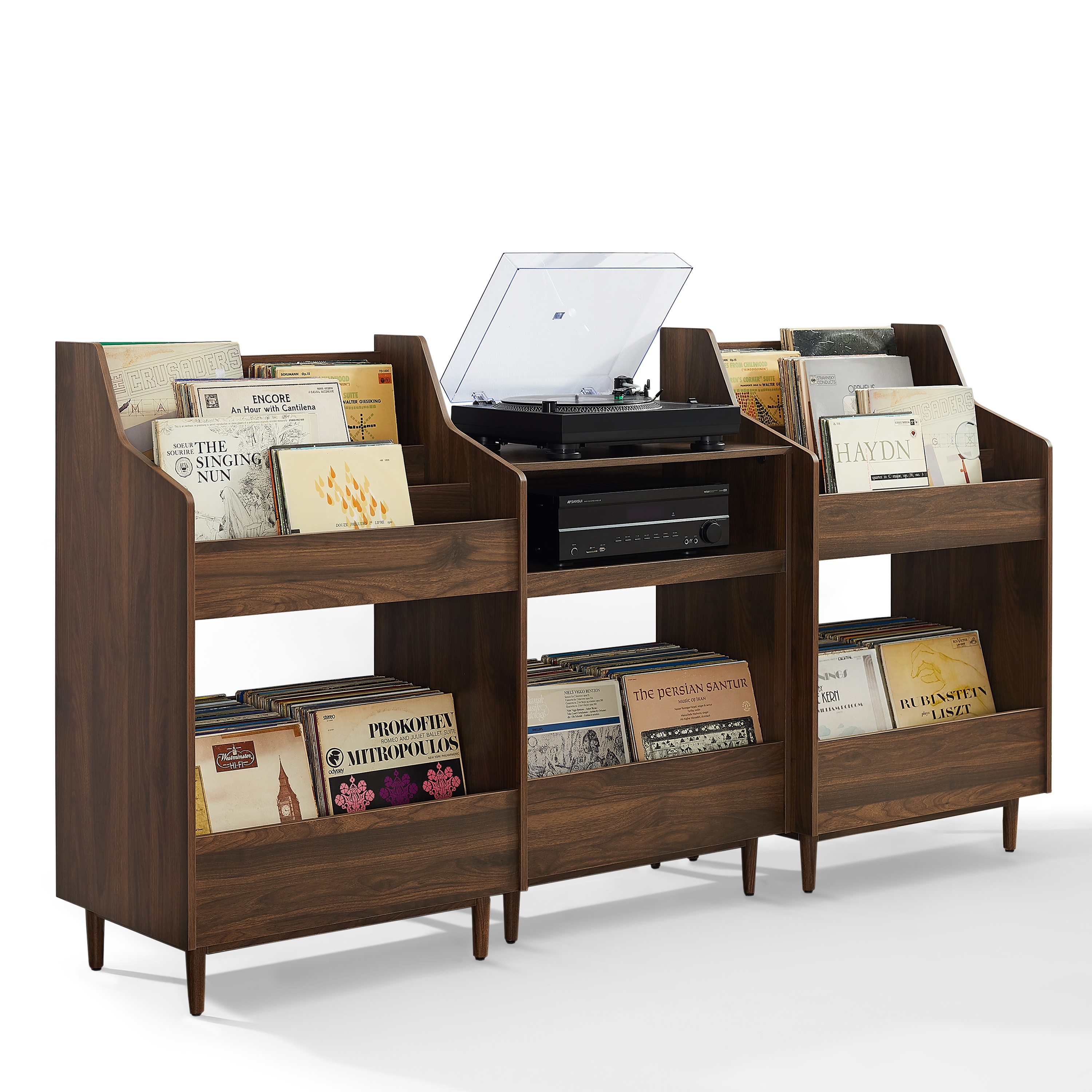 Liam 3pc Record Player Stand And Vinyl Storage Set | Crosley